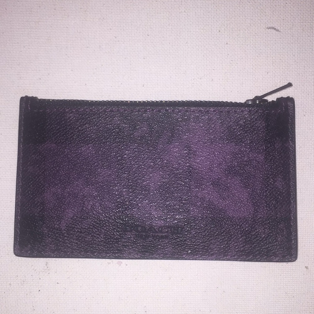 Coach Wallet (purple smoke checkered)